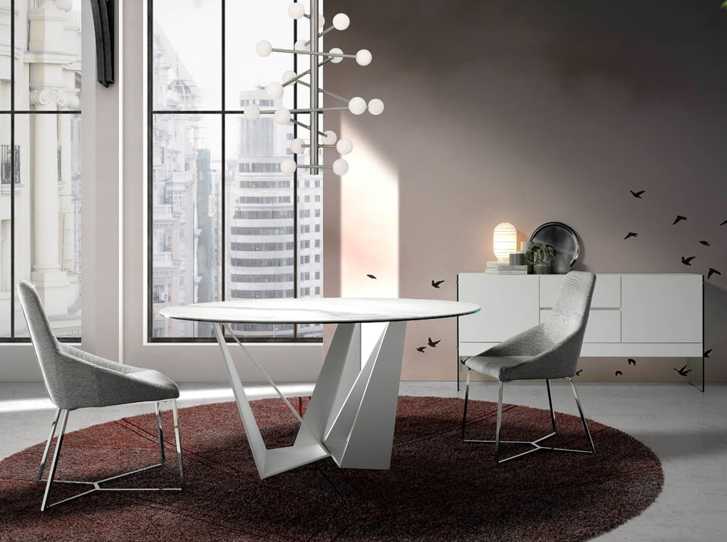 Sideboard in lacquered MDF with tempered glass sides Sideboard in lacquered MDF with tempered glass sides
