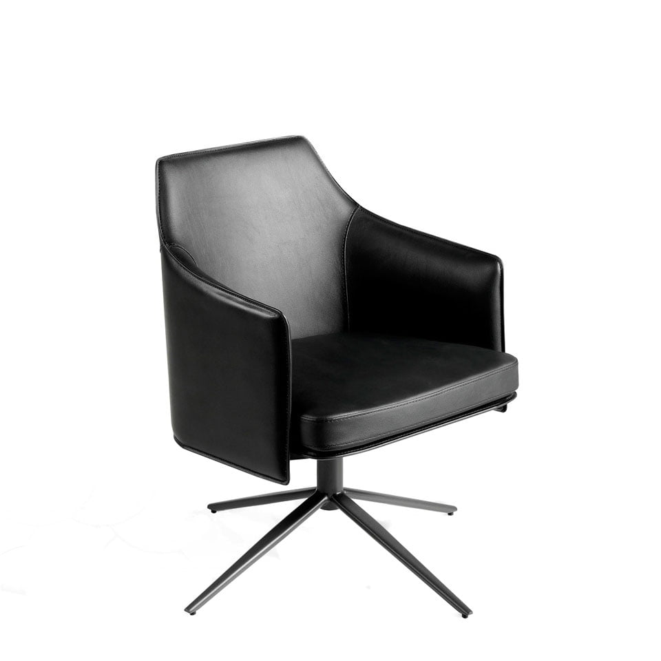 Swivel armchair upholstered in leatherette Swivel armchair upholstered in leatherette