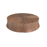 Table basse ronde en noyer