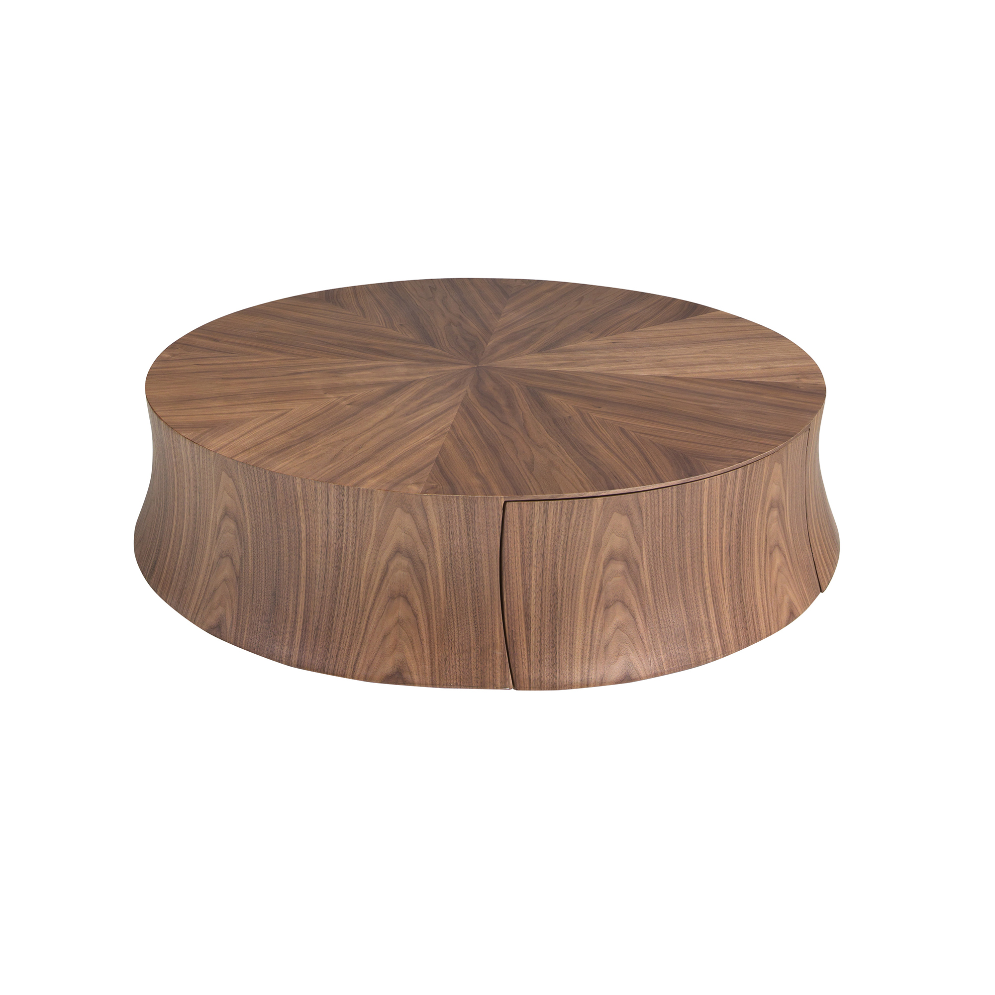 Table basse ronde en noyer Table basse ronde en noyer