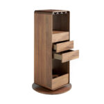 Mueble Bar giratorio de madera Nogal