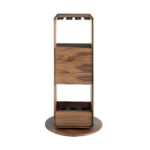 Mueble Bar giratorio de madera Nogal