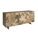 Buffet en bois taupe métallisé