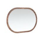 Wandspiegel ovale Halbspitze Walnuss