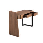 Desk in walnut and black epoxy steel