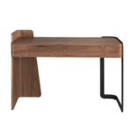 Desk in walnut and black epoxy steel