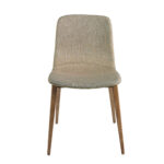 Chaise rembourrée en tissu avec structure couleur noyer