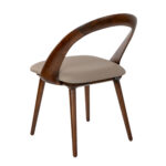 Upholstered chair in walnut veneered wood