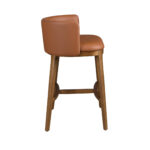 Tabouret en simili cuir marron