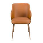 Brown leatherette chair