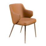Brown leatherette chair