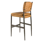 Brown leather stool