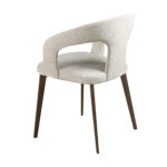 Chaise en tissu blanc cassé