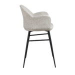 Tabouret en tissu gris clair