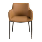 Chaise similicuir marron