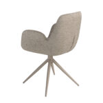 Вращающийся стул из бежевой ткани