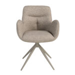 Вращающийся стул из бежевой ткани