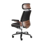Black leatherette Swivel Office Chair