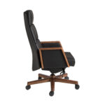 Black leatherette  swivel office chair