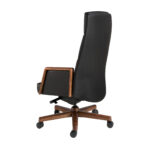 Black leatherette  swivel office chair