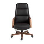 Black leatherette  swivel office chair