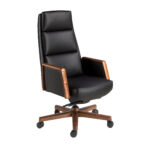 Black leatherette  swivel office chair