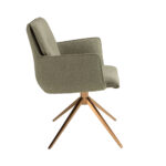 Вращающийся стул из оливковой ткани