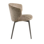 Chaise en tissu marbré marron