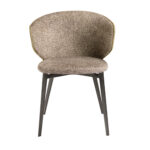 Chaise en tissu marbré marron