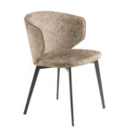 Chaise en tissu marbré marron