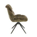 Silla giratoria terciopelo verde oliva