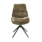 Silla giratoria terciopelo verde oliva