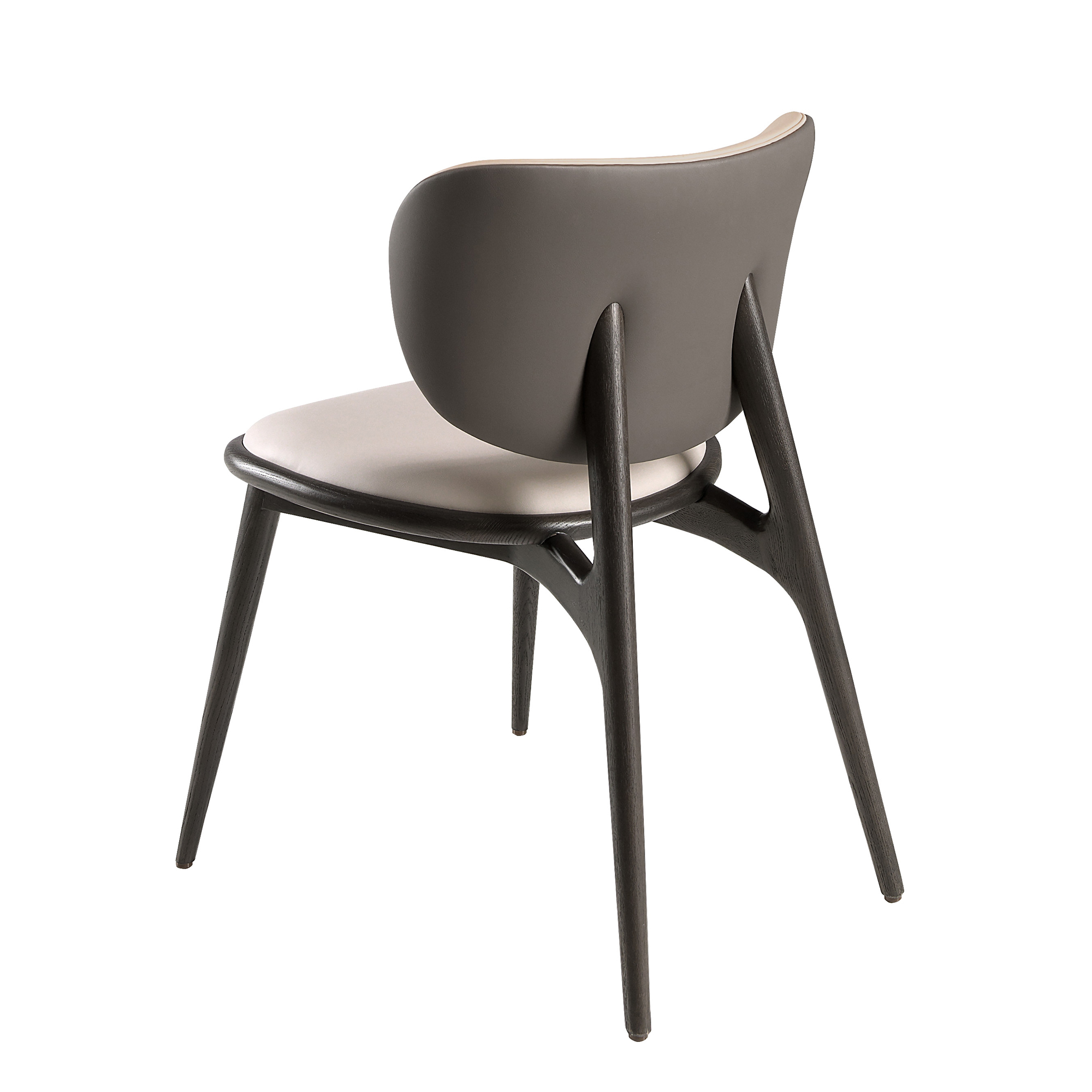 Silla polipiel crema y gris oscuro Silla polipiel crema y gris oscuro