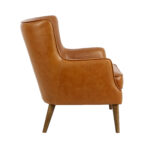 Poltrona Chester in pelle marrone