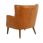 Poltrona Chester in pelle marrone