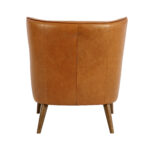 Poltrona Chester in pelle marrone