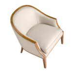 Fauteuil en cuir gris