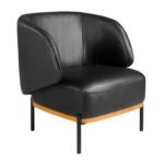 Poltrona in pelle nera