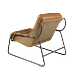 Brown leather armchair