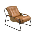Brown leather armchair