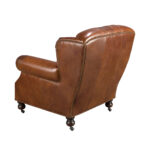 Cognac brown leather Chester armchair