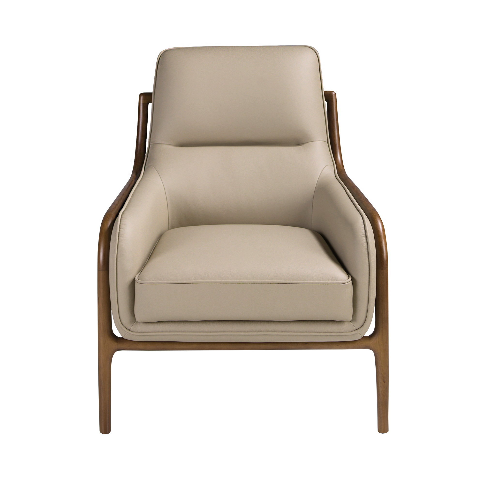 Fauteuil en cuir vison Fauteuil en cuir vison