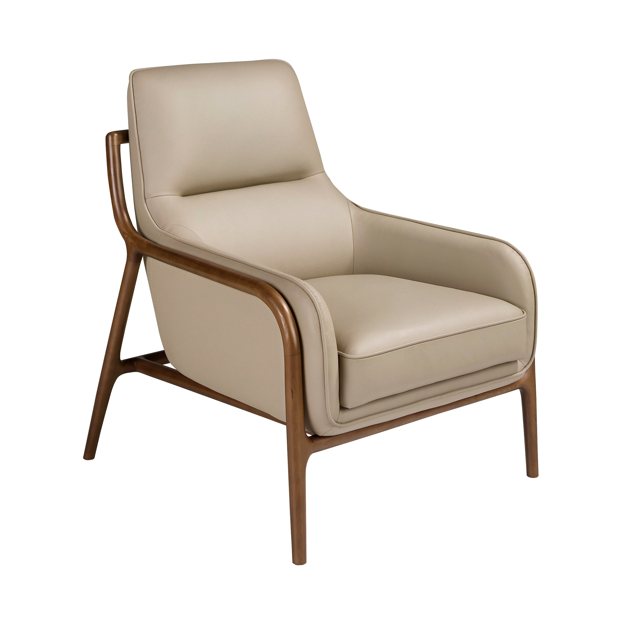 Fauteuil en cuir vison Fauteuil en cuir vison