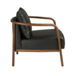 Fauteuil en cuir noir