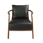 Fauteuil en cuir noir