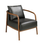 Fauteuil en cuir noir