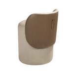 Puff polipiel visón y marrón