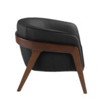 Fauteuil en cuir noir