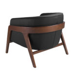 Fauteuil en cuir noir