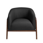 Fauteuil en cuir noir